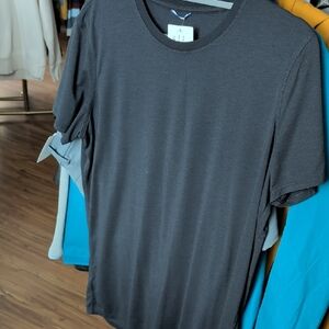 Mens Charcoal Crew Neck T‑Shirt
